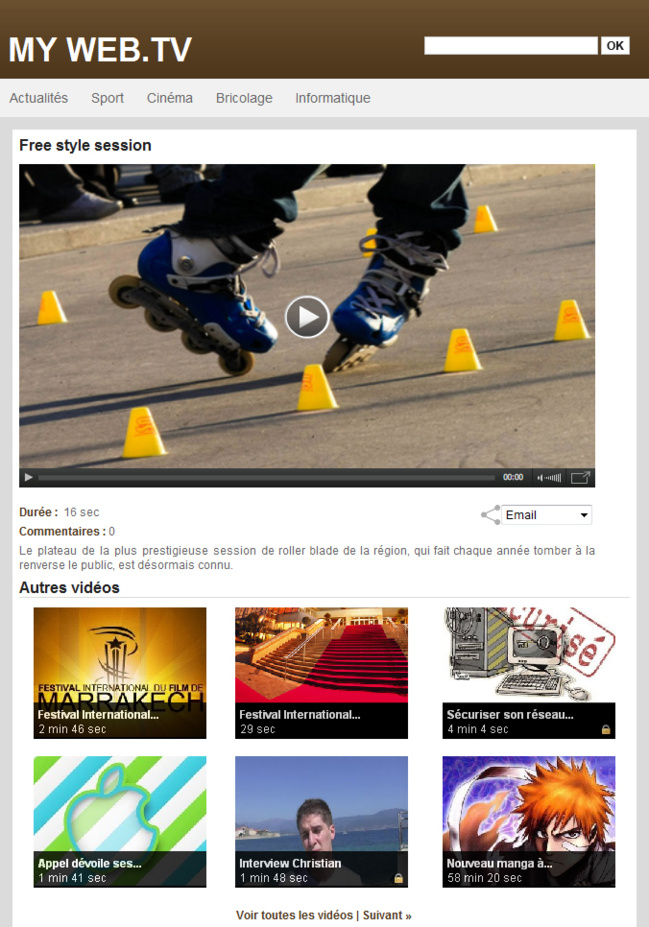 Une page 100% vidéo ! Une page 100% vidéo !