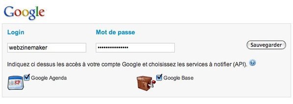 WMaker est connecté à Google Base WMaker est connecté à Google Base