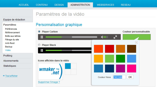 Personnalisez le design de votre player video