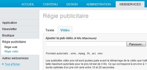 Publicités vidéos en pre-roll Publicités vidéos en pre-roll