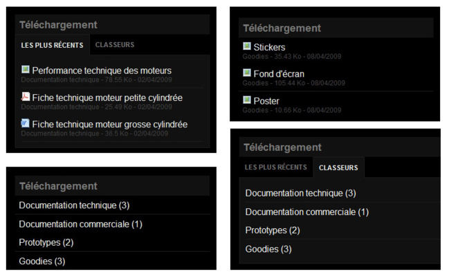 Nouveaux petits modules Téléchargements