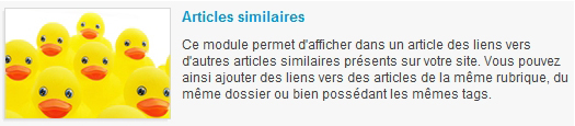 Module articles similaires : boostez les pages vues sur votre site Module articles similaires : boostez les pages vues sur votre site