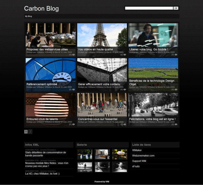 Maquette Carbon pour Blog+