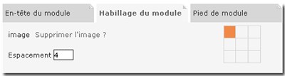 Habillage de module : position de l'image de fond