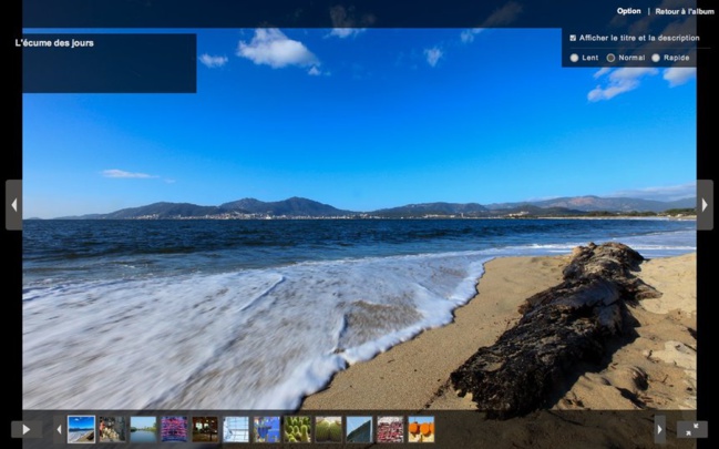 Découvrez les options du diaporama