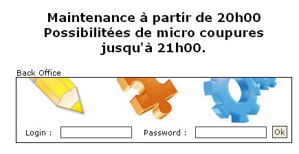 Maintenance des serveurs ce soir à 20 heures