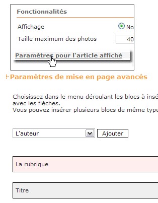 Nouvelle présentation des articles Nouvelle présentation des articles