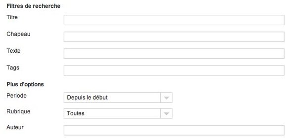 Recherche avancée Recherche avancée