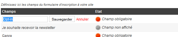 Des conditions générales d'utilisation dans l'inscription au SNS...