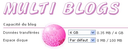 Capacité des blogs Capacité des blogs