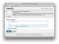 Partage sur LinkedIn