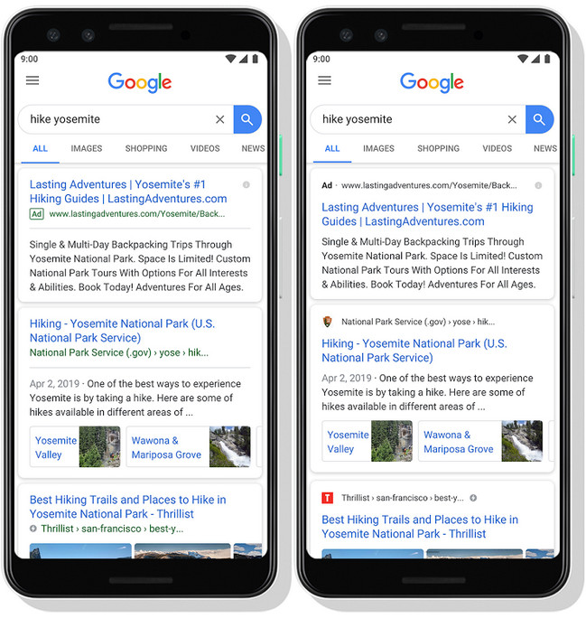 "A new look for Google Search"