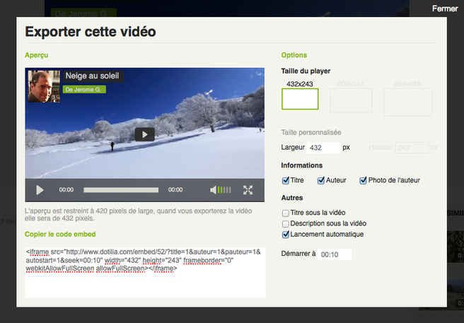Les nouveautés du player vidéo Les nouveautés du player vidéo