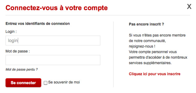 Amélioration de l'ibox de connexion Amélioration de l'ibox de connexion