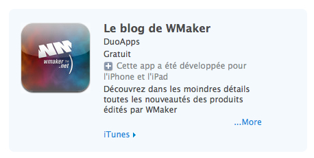 Blog de WMaker : les apps iOS, Android et WP7