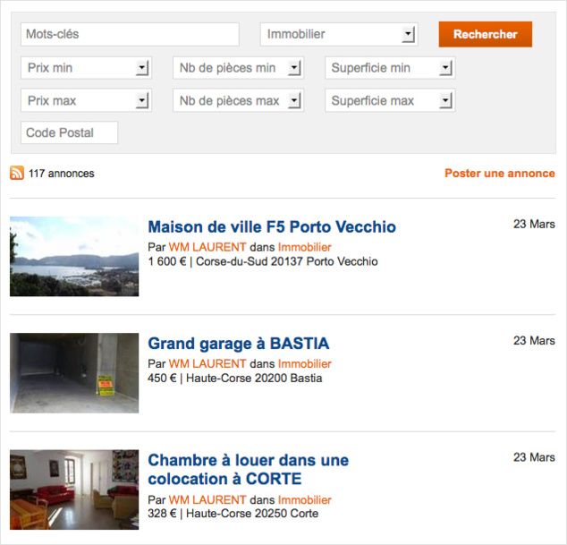Refonte des Petites Annonces Refonte des Petites Annonces