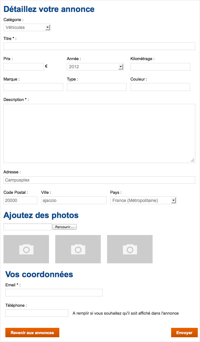 Refonte des Petites Annonces Refonte des Petites Annonces