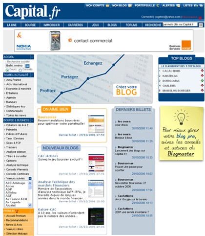 Nouvelle plate-forme de blog Capital.fr