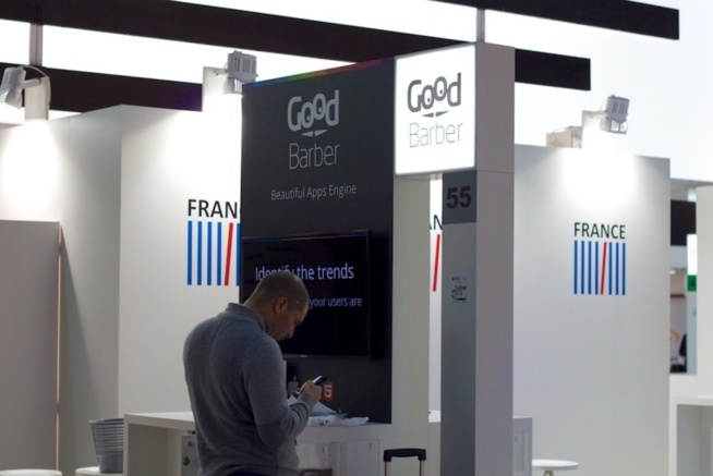 Jérôme sur le stand GoodBarber Jérôme sur le stand GoodBarber