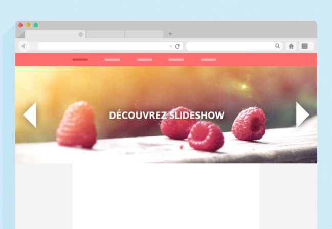 Slideshow dans le header en mode pleine page Slideshow dans le header en mode pleine page