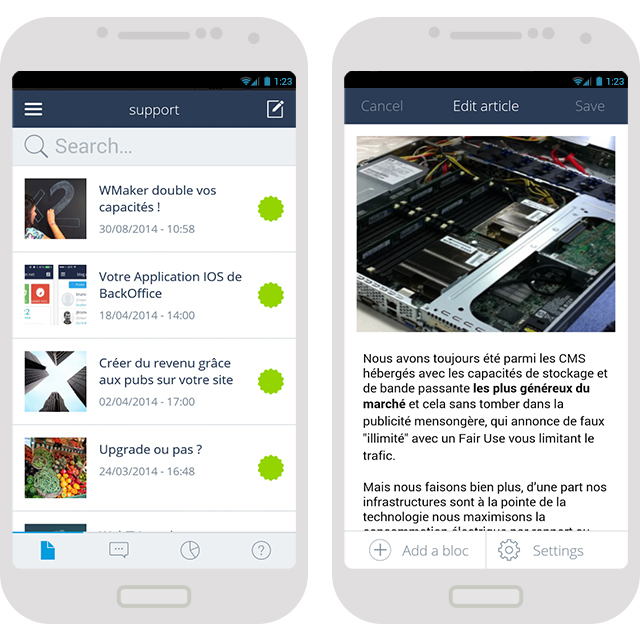 App Android des backs office CMS enfin disponible ! App Android des backs office CMS enfin disponible !