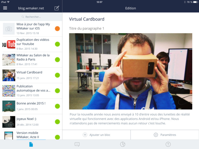 Mise à jour de l'app My WMaker sur iOS Mise à jour de l'app My WMaker sur iOS
