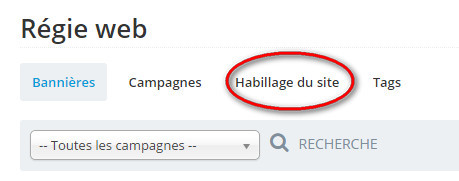 Habillage publicitaire de vos sites et WebTV