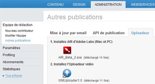Uploadeur Video (AIR) envoyez simplement vos videos Uploadeur Video (AIR) envoyez simplement vos videos