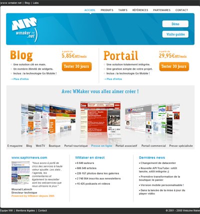 Nouveau portail WMaker.net