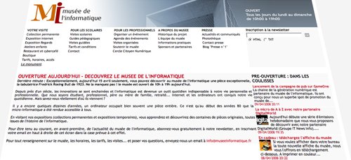 Ouverture du musée de l'informatique Ouverture du musée de l'informatique