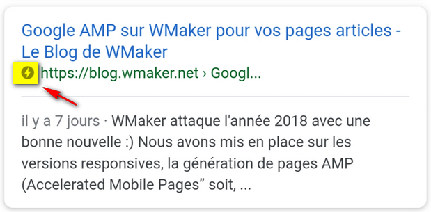 Fonctionnement de Google AMP sur WMaker Fonctionnement de Google AMP sur WMaker