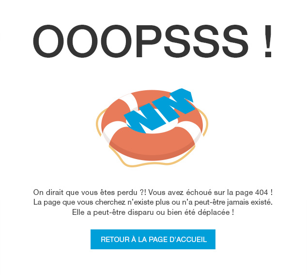 Même la page 404 est personnalisable ! Même la page 404 est personnalisable !