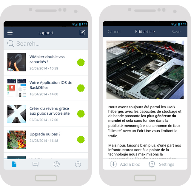 App Android des backs office CMS enfin disponible !