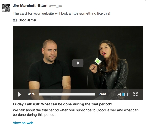 Twitter Card disponibles sur les WebTV Twitter Card disponibles sur les WebTV