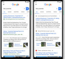 Les résultats de recherche Google mobile s'offrent un nouveau look
